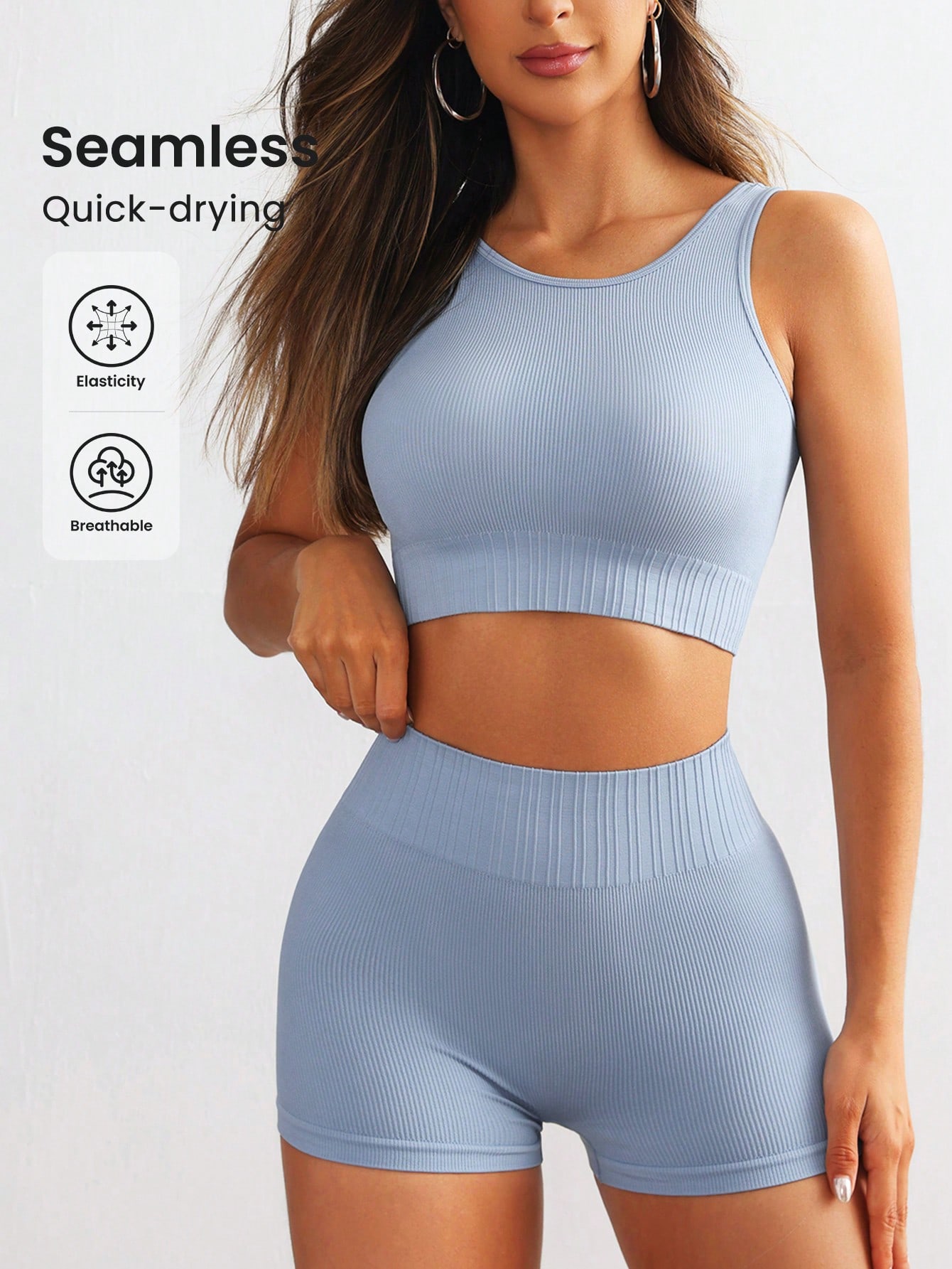 Tank Top Ribbed - Set Yoga Donna Senza Cuciture a